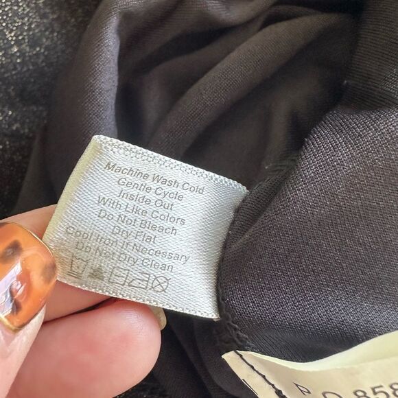 Boston Proper Speckled Metallic Bronze Fan Pleats Cap Sleeve Sheath Dress L - Picture 10 of 11